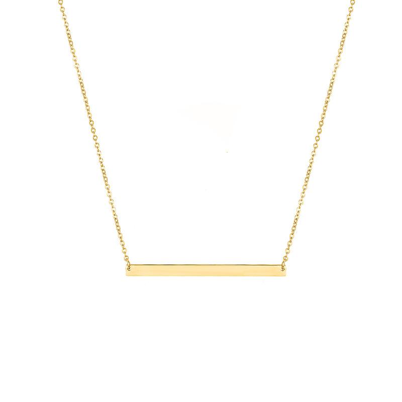 Stainless Steel 40x3mm Blank BarNecklace