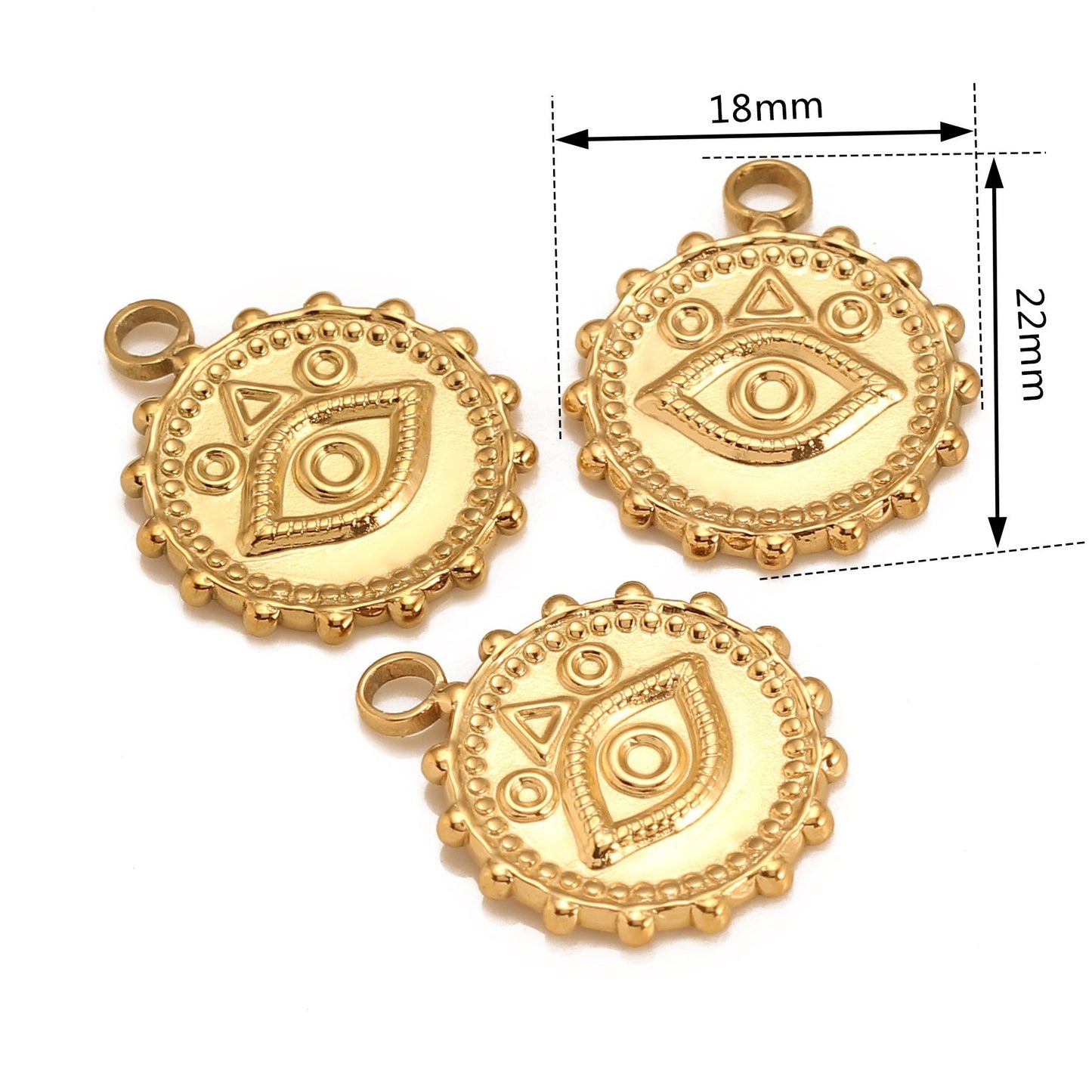 Stainless Steel Devil's Eye Pendant