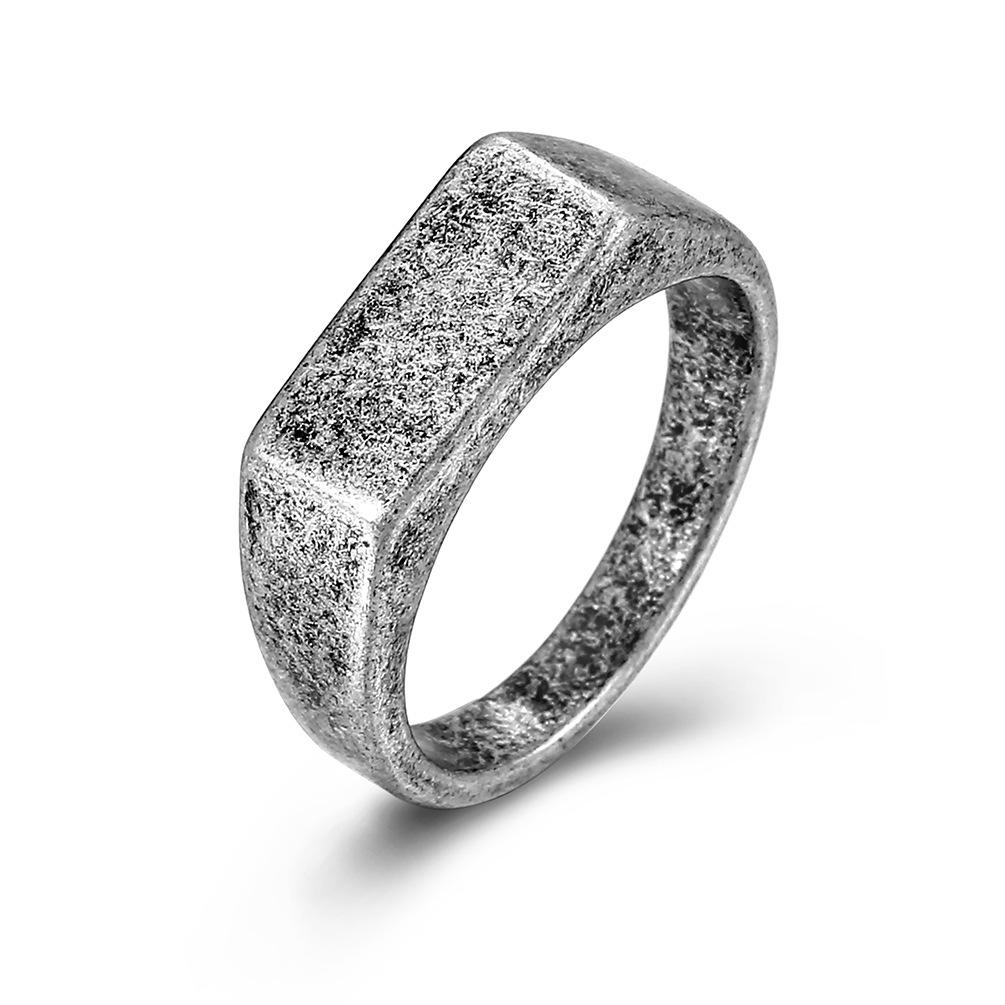 Rectangular Polished Stainless Steel Signet Ring