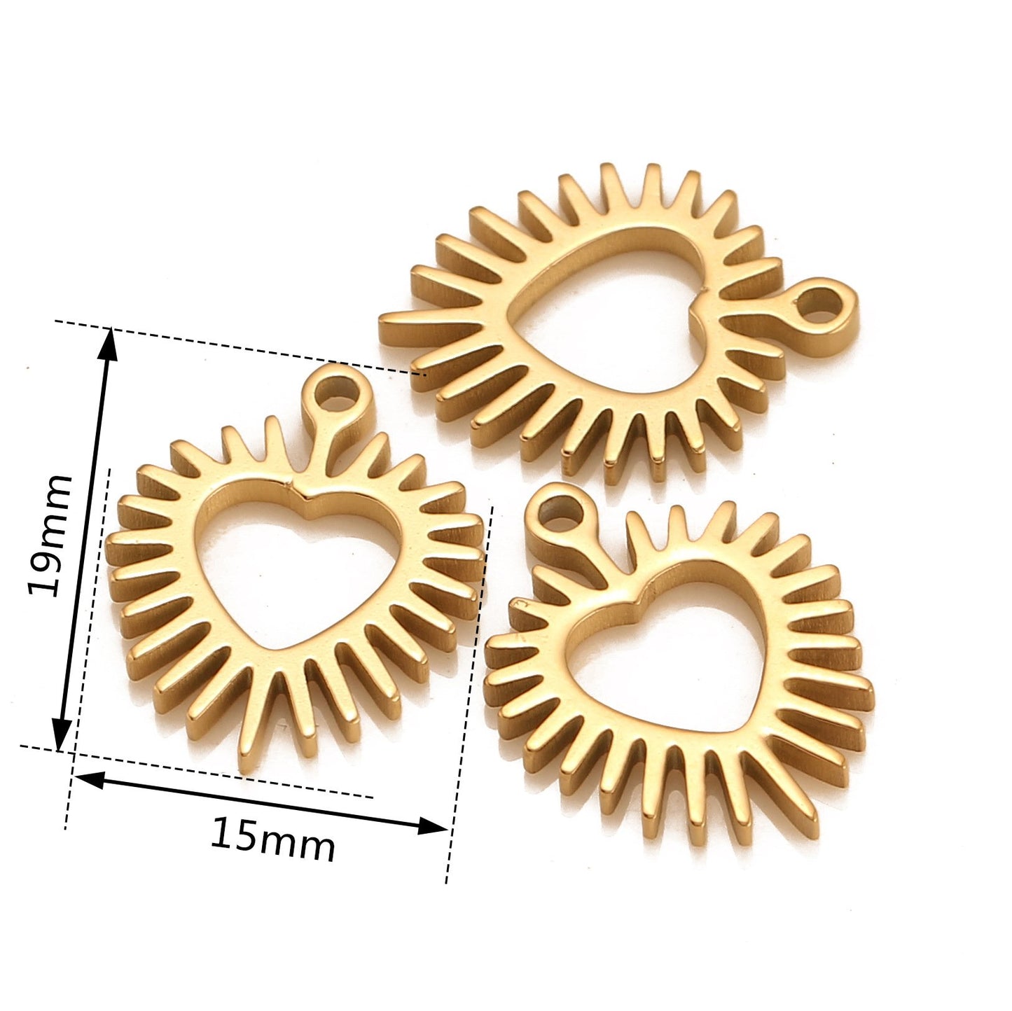 Stainless Steel Line Heart-Shaped Pendant