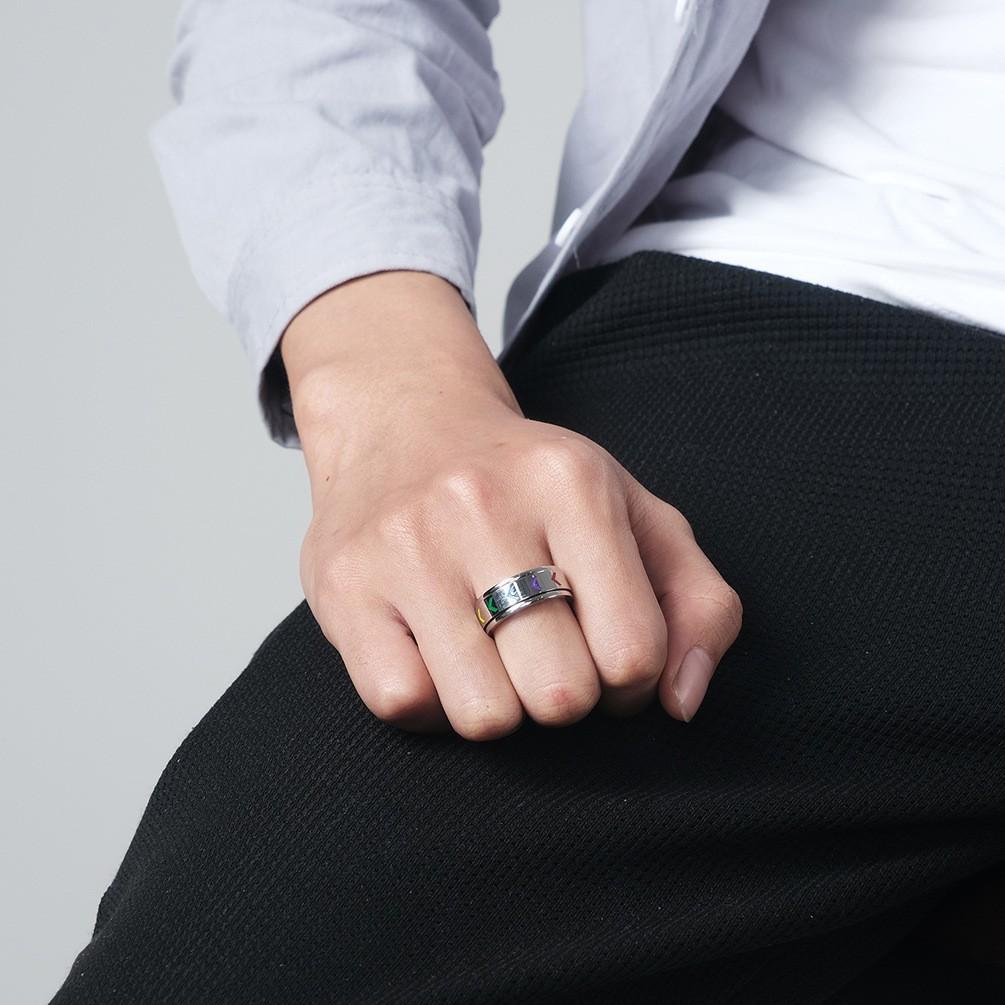 Colorful Arrow Stainless Steel Spinner Ring