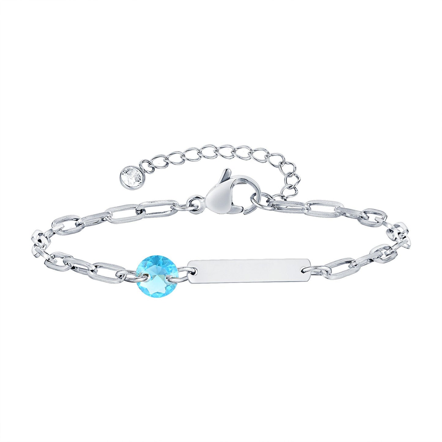 Stainless Steel Square Bar Blank Bracelet
