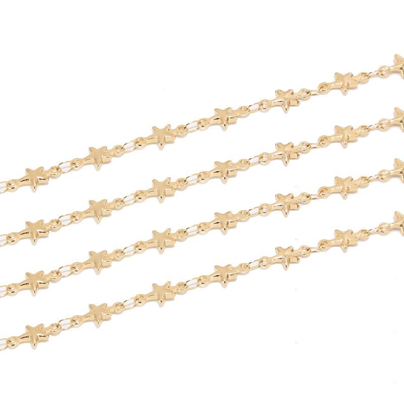 Stainless Steel 5mm Star Link Chain - By the Meter