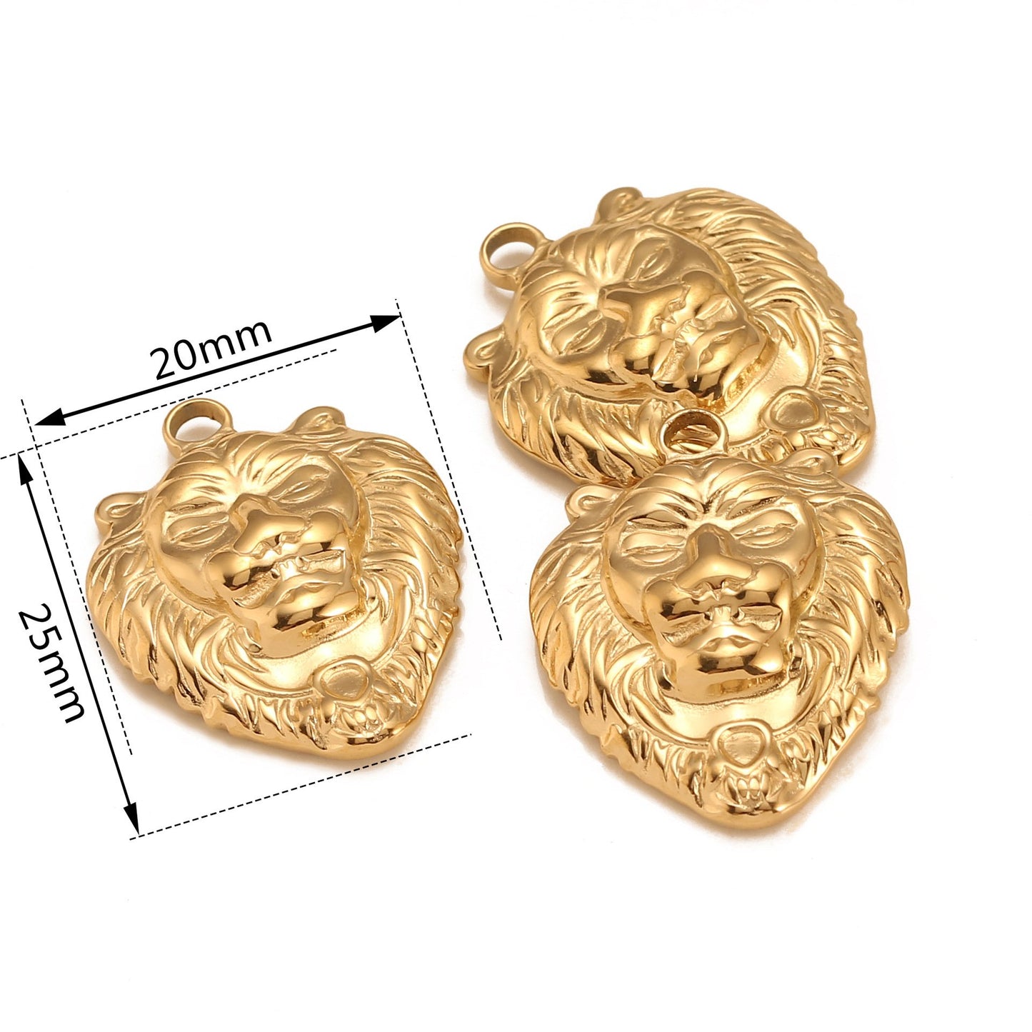 Stainless Steel Lion Head Pendant