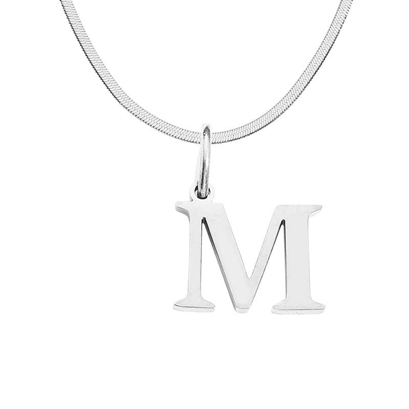 Stainless Steel Snake Chain Letter Choker