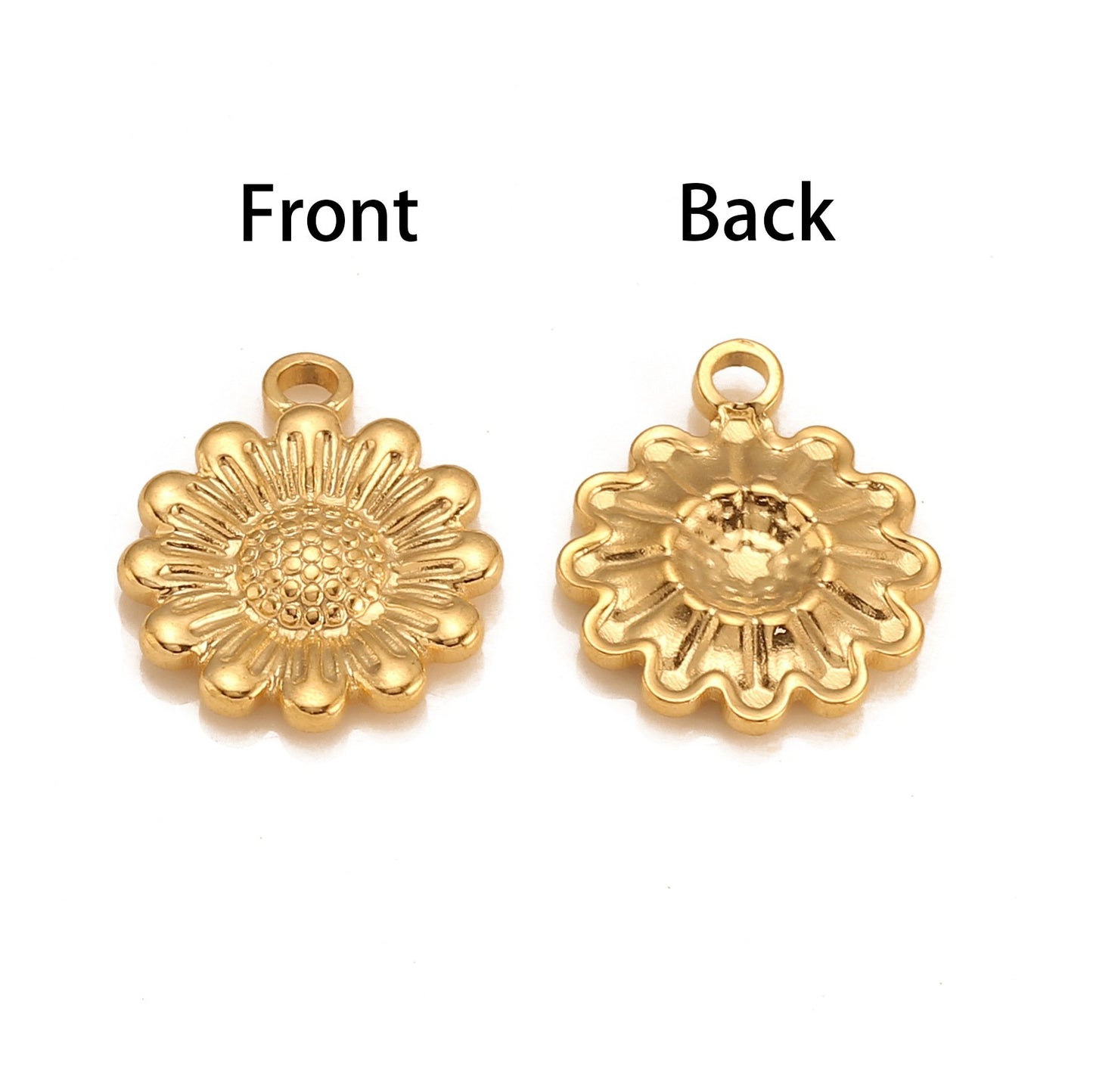 Pendentif Tournesol en Acier Inoxydable