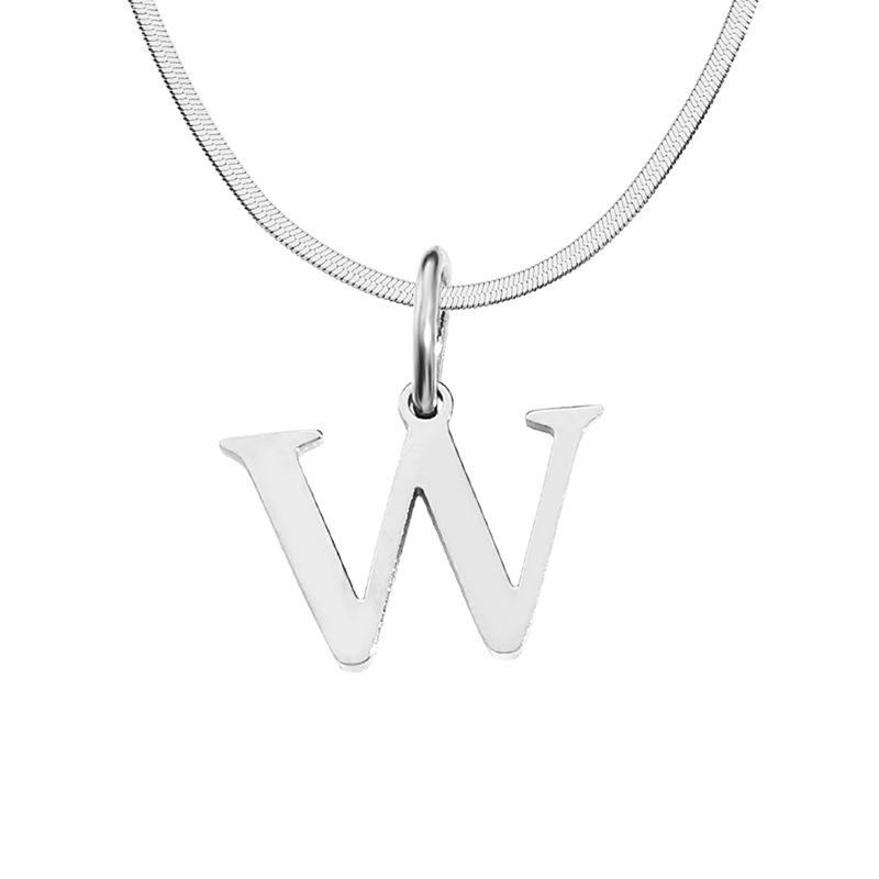 Stainless Steel Snake Chain Letter Choker