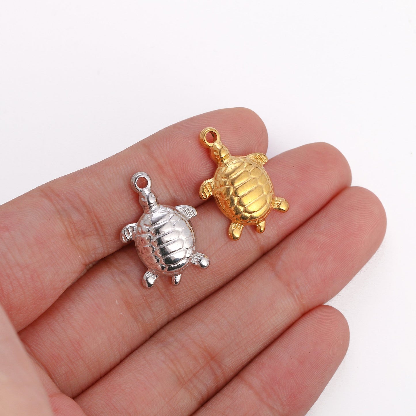 Pendentif Tortue en acier inoxydable