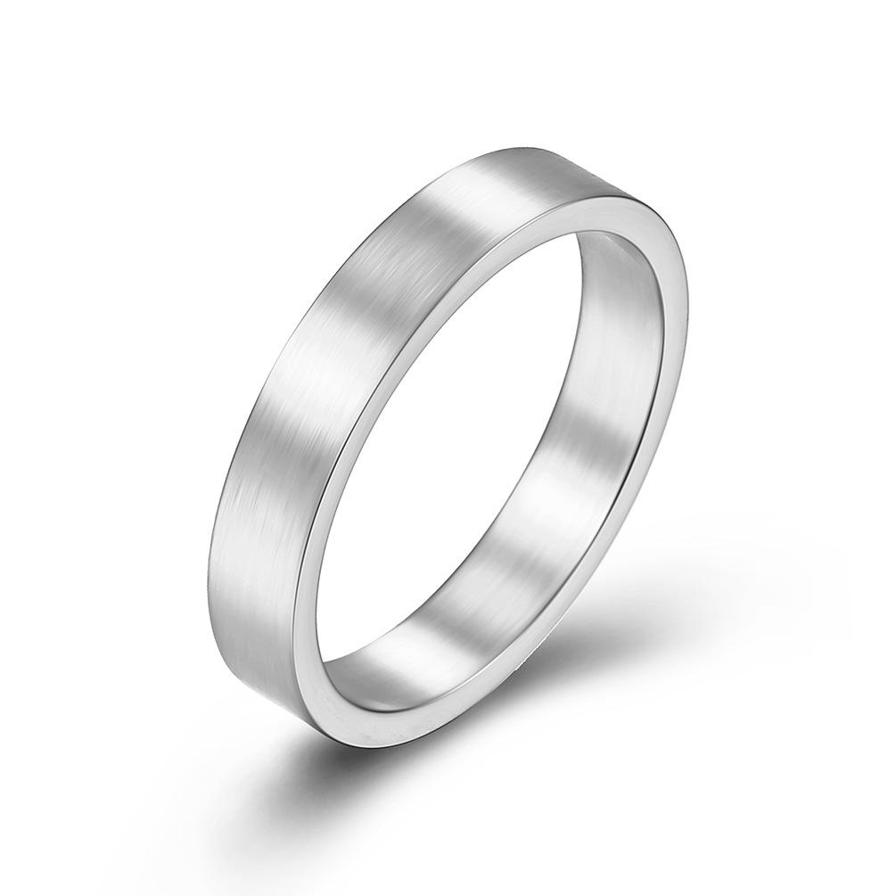 Flat Stacking Stainless Steel Couple Ring