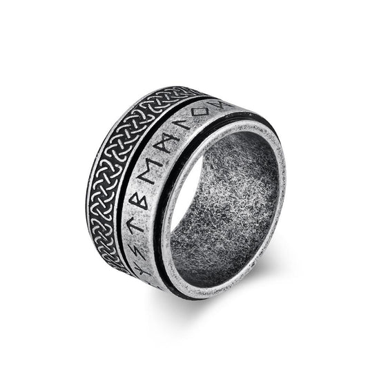 Celtic Knot Stainless Steel Spinner Viking Ring