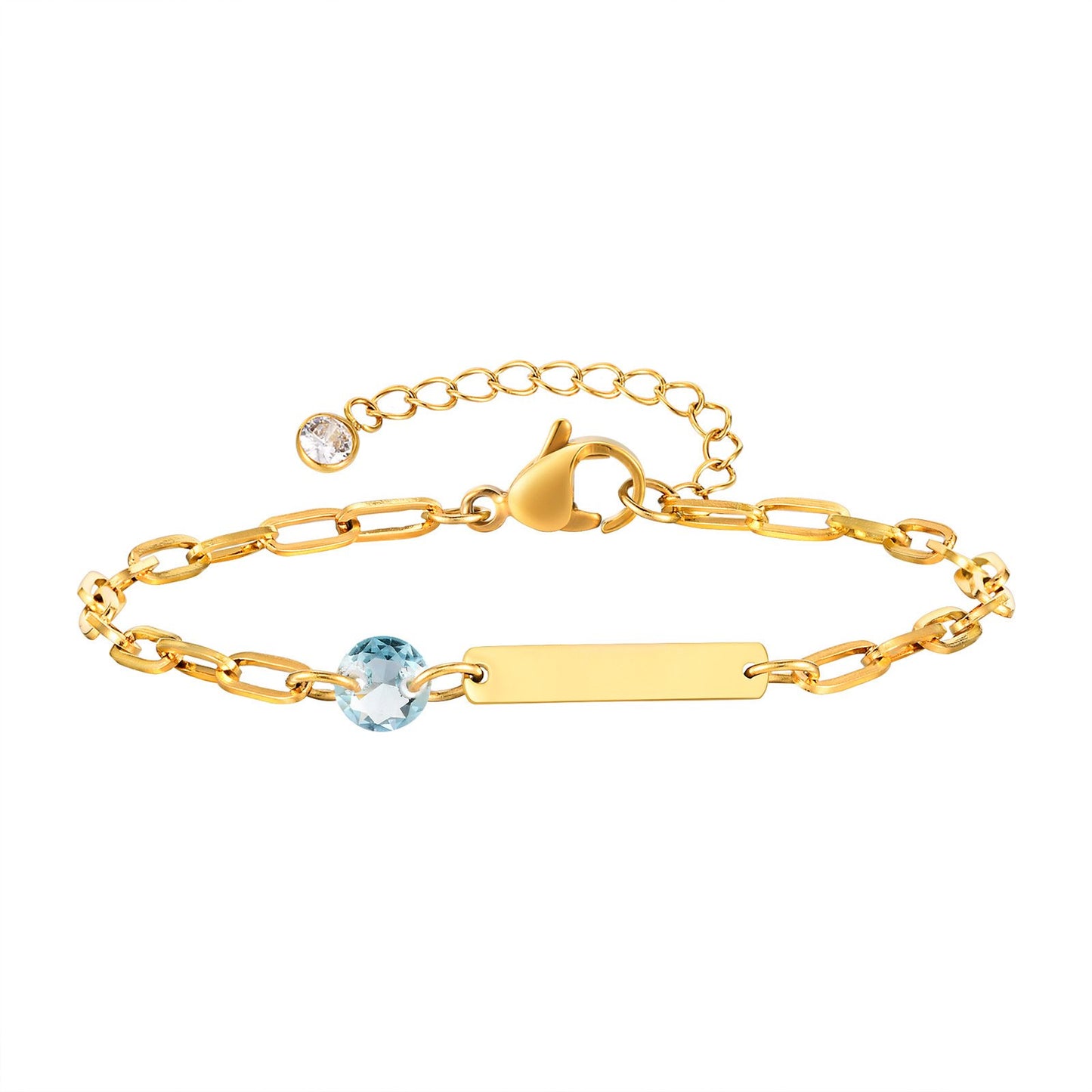 Stainless Steel Square Bar Blank Bracelet