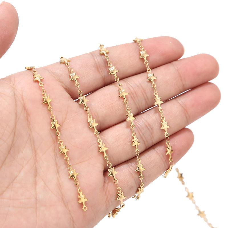 Stainless Steel 5mm Star Link Chain - By the Meter