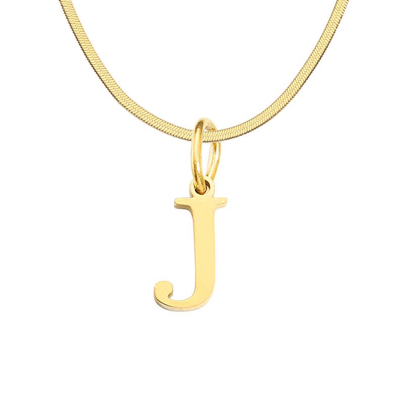 Stainless Steel Snake Chain Letter Choker