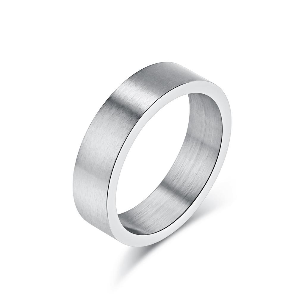 6mm Matte Stainless Steel Blank Ring