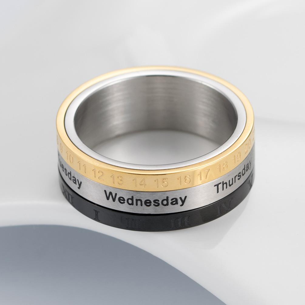 Stainless Steel Calendar Spinner Sing
