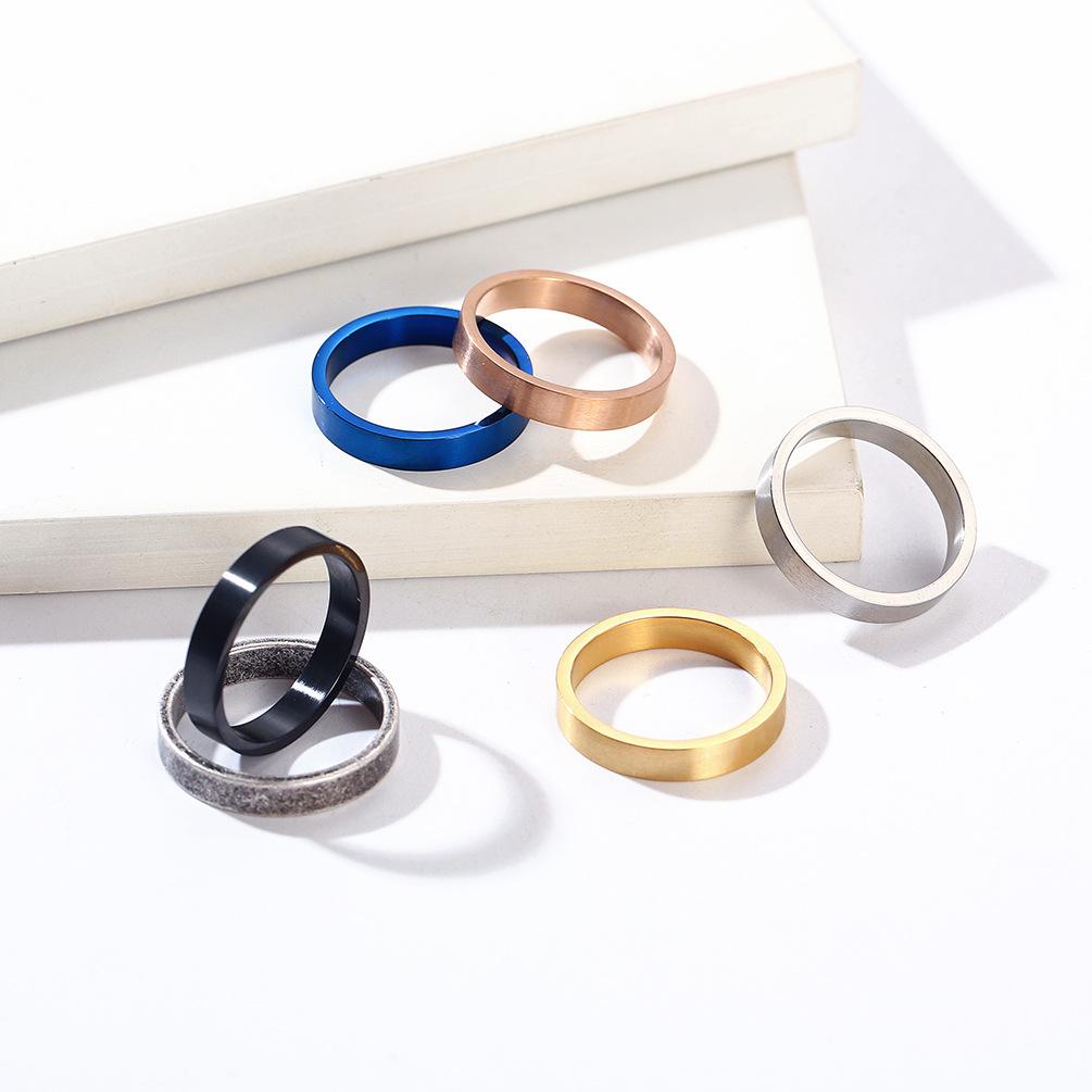 Flat Stacking Stainless Steel Couple Ring