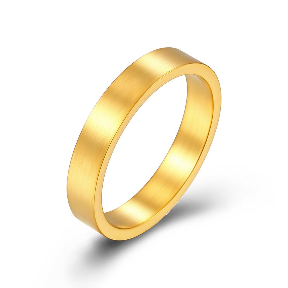 Flat Stacking Stainless Steel Couple Ring