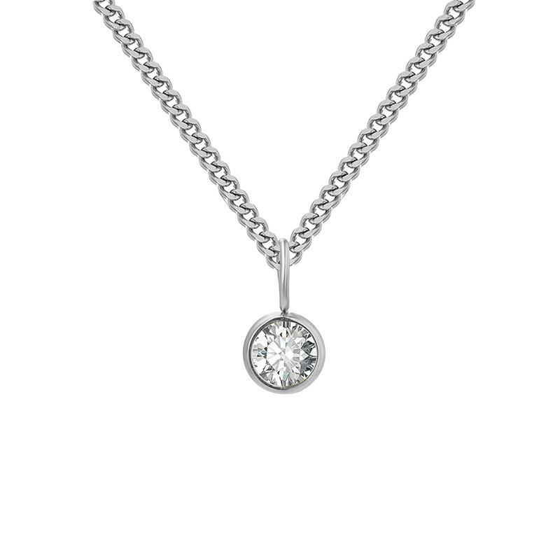 Curb Chain Birthstone Necklace