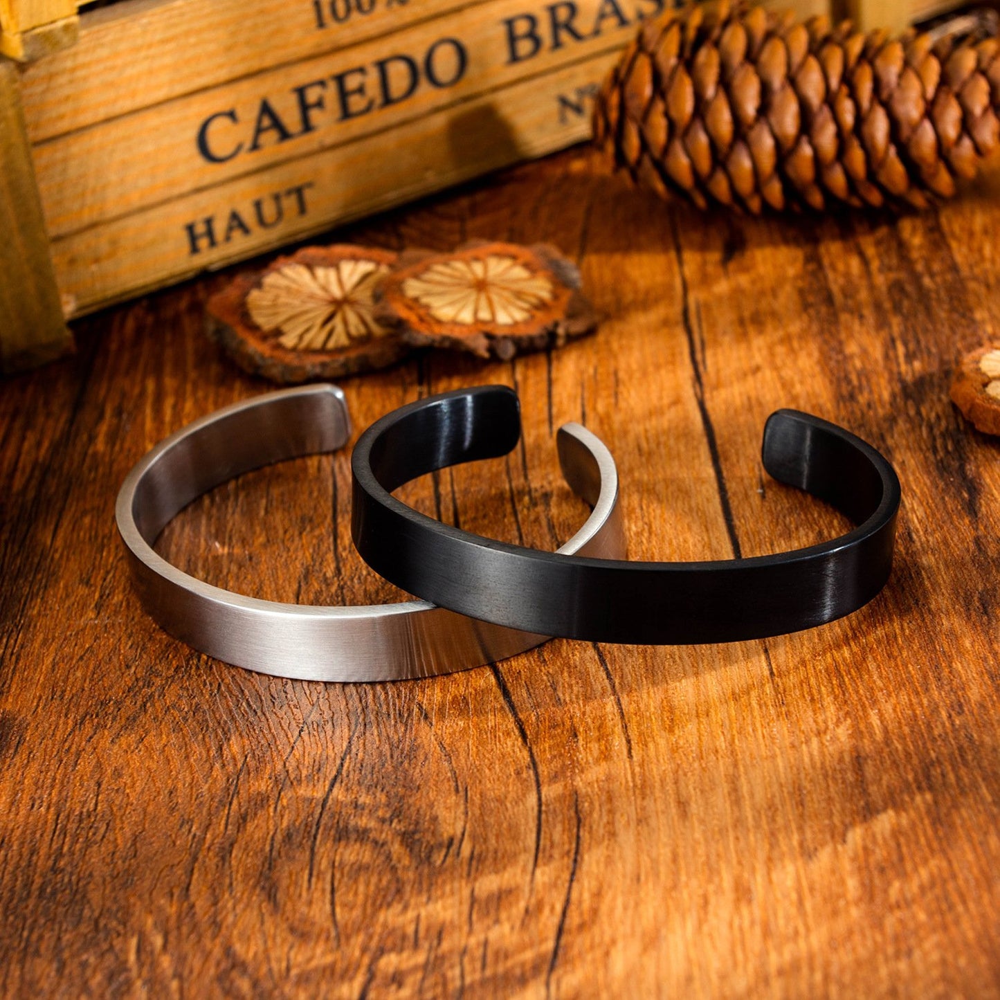 Stainless Steel Polished Blank Cuff Bracelet