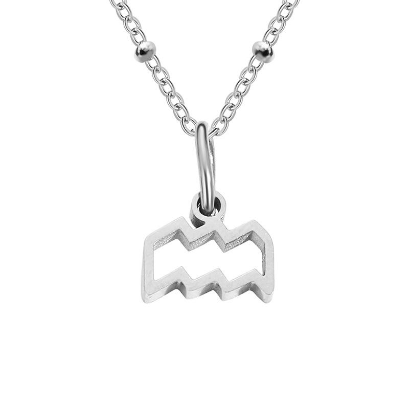 Stainless Steel Ball Chain Zodiac Necklace