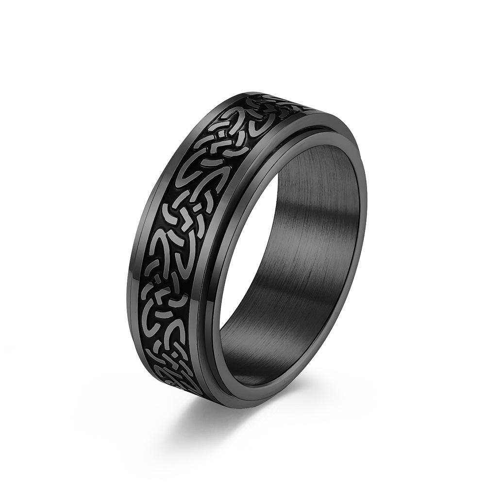 Celtic Knot Stainless Steel Spinner Religious Ring