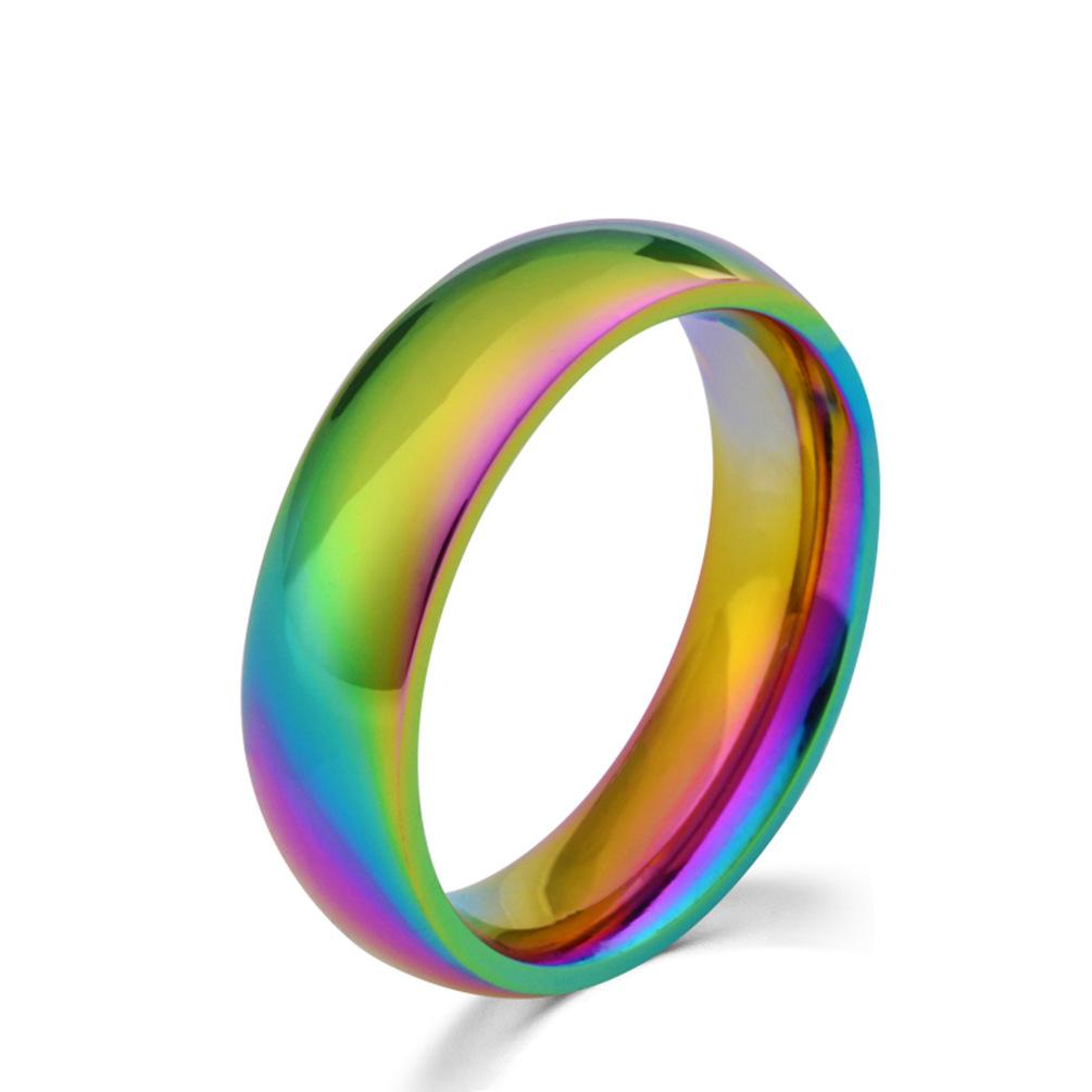 Polished Stainless Steel Colored Blank Ring