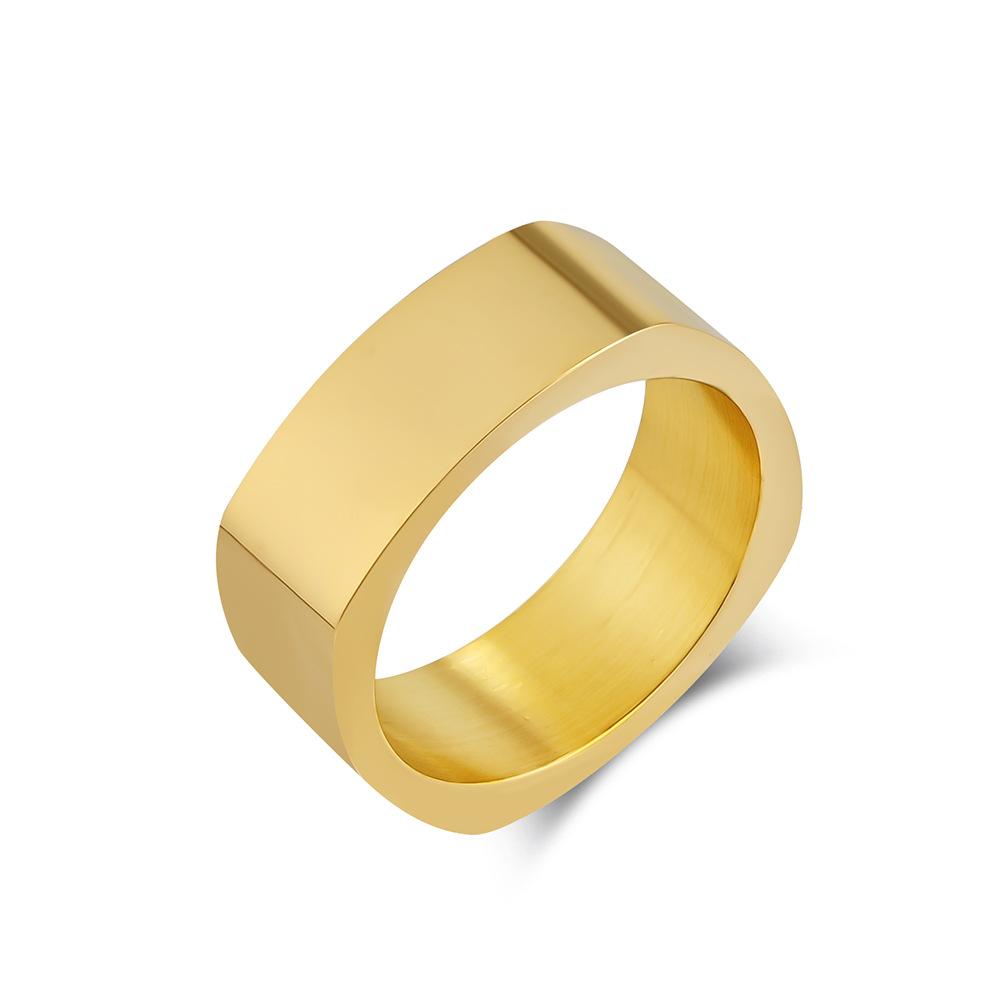 Square Stainless Steel Blank Ring