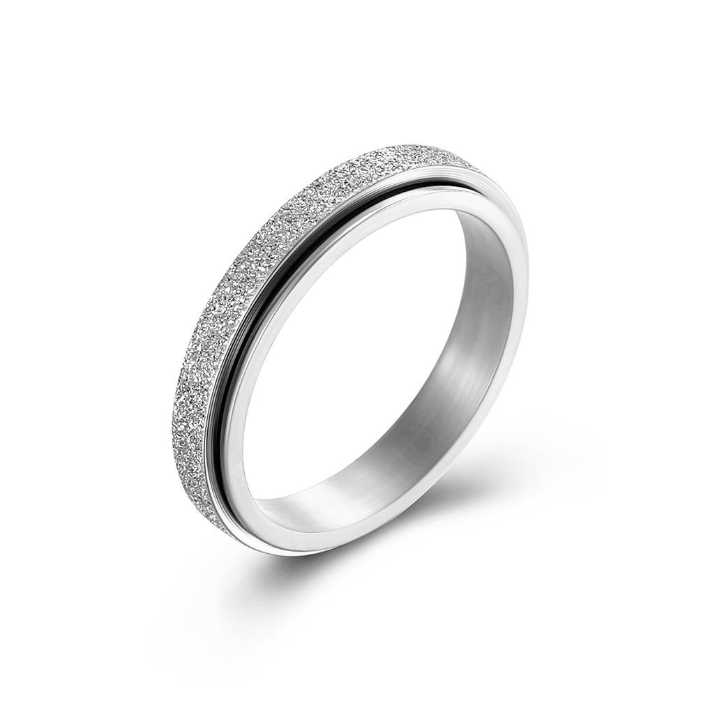 4mm Brushed Stainless Steel Spinner Ring