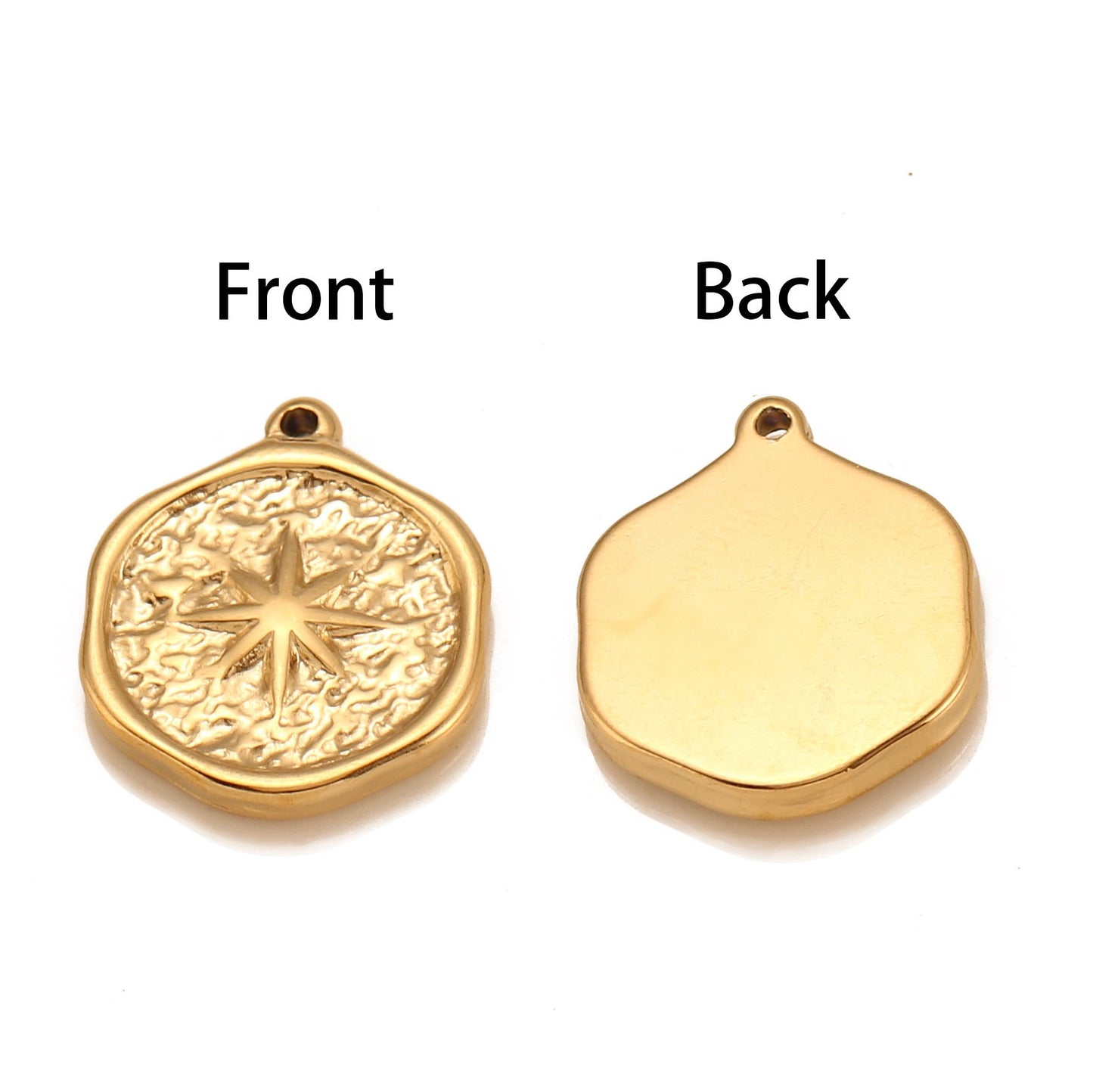 18K Gold PVD Six-Pointed Star Stainless Steel Pendant