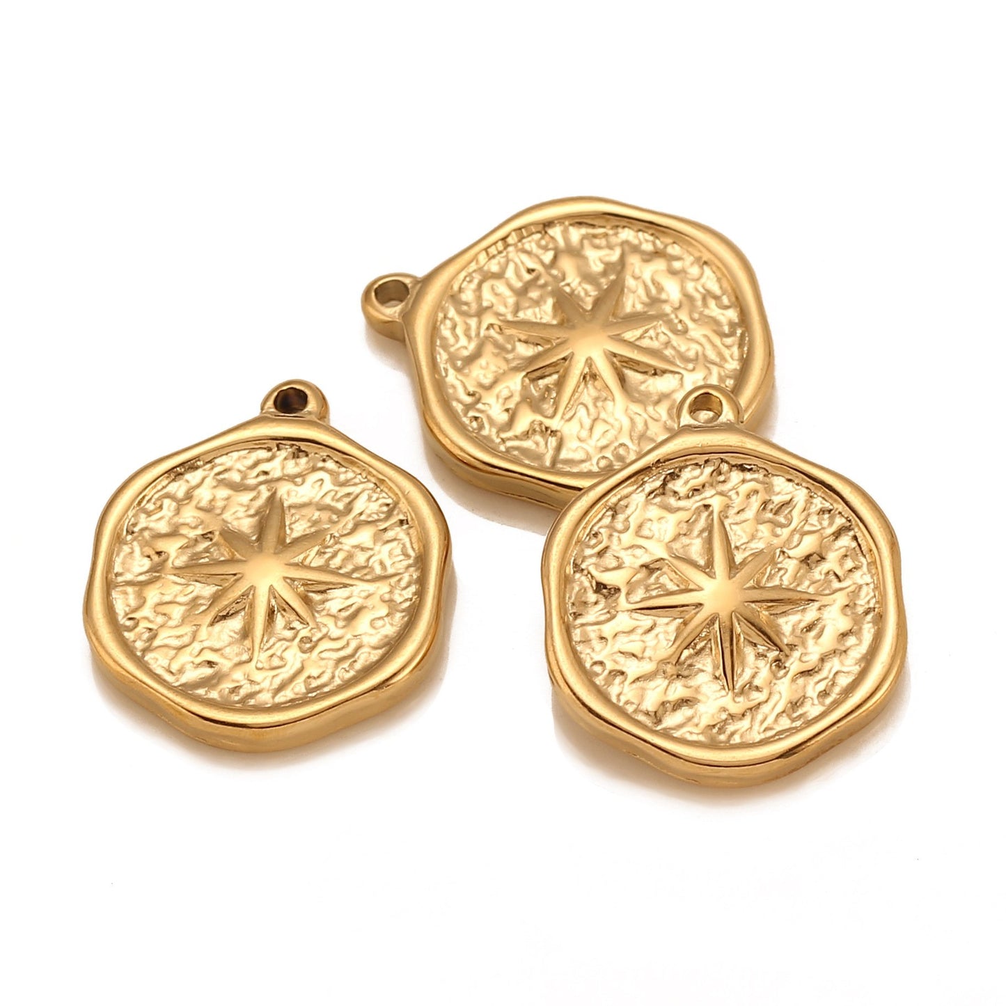 18K Gold PVD Six-Pointed Star Stainless Steel Pendant