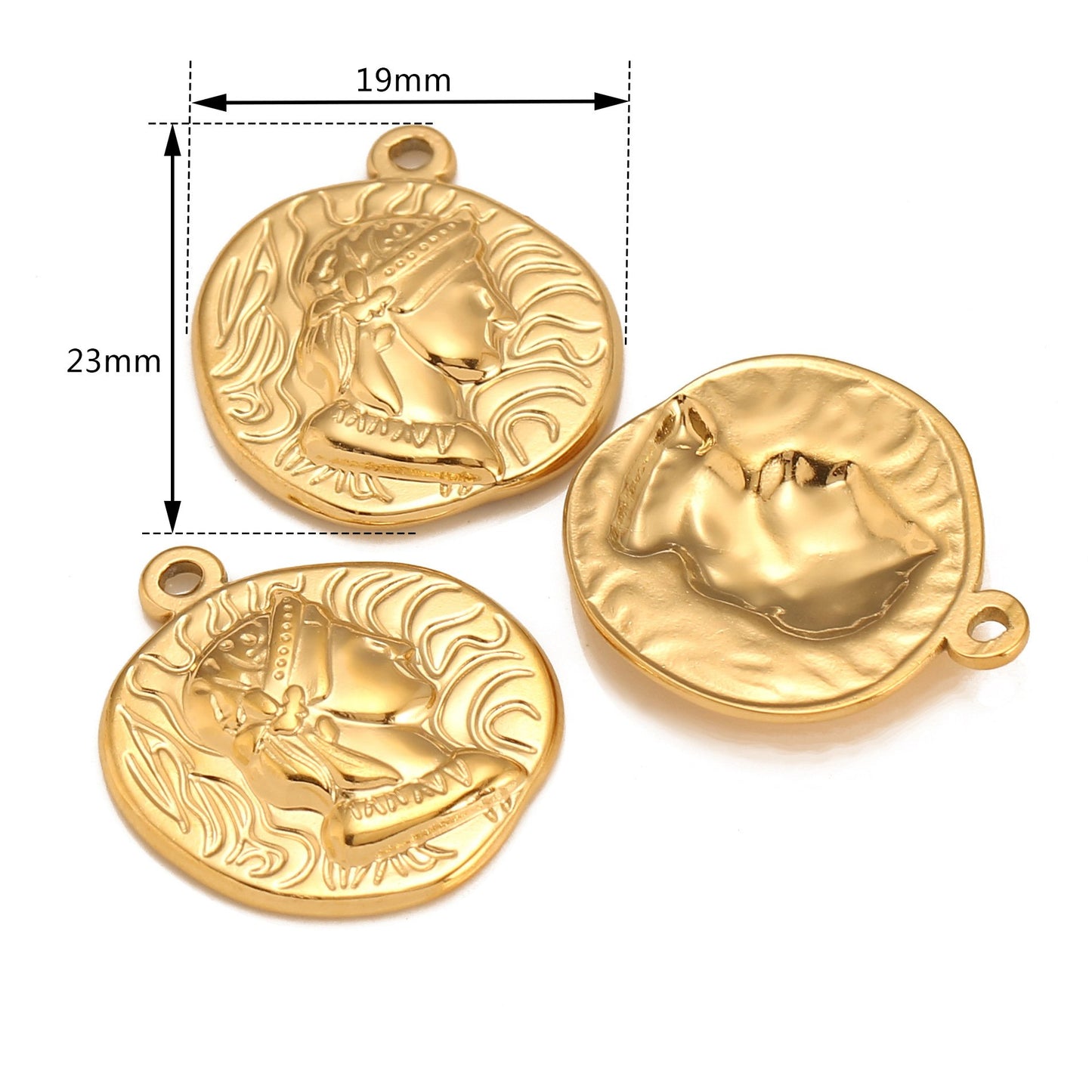 Stainless Steel Elizabeth Portrait Pendant