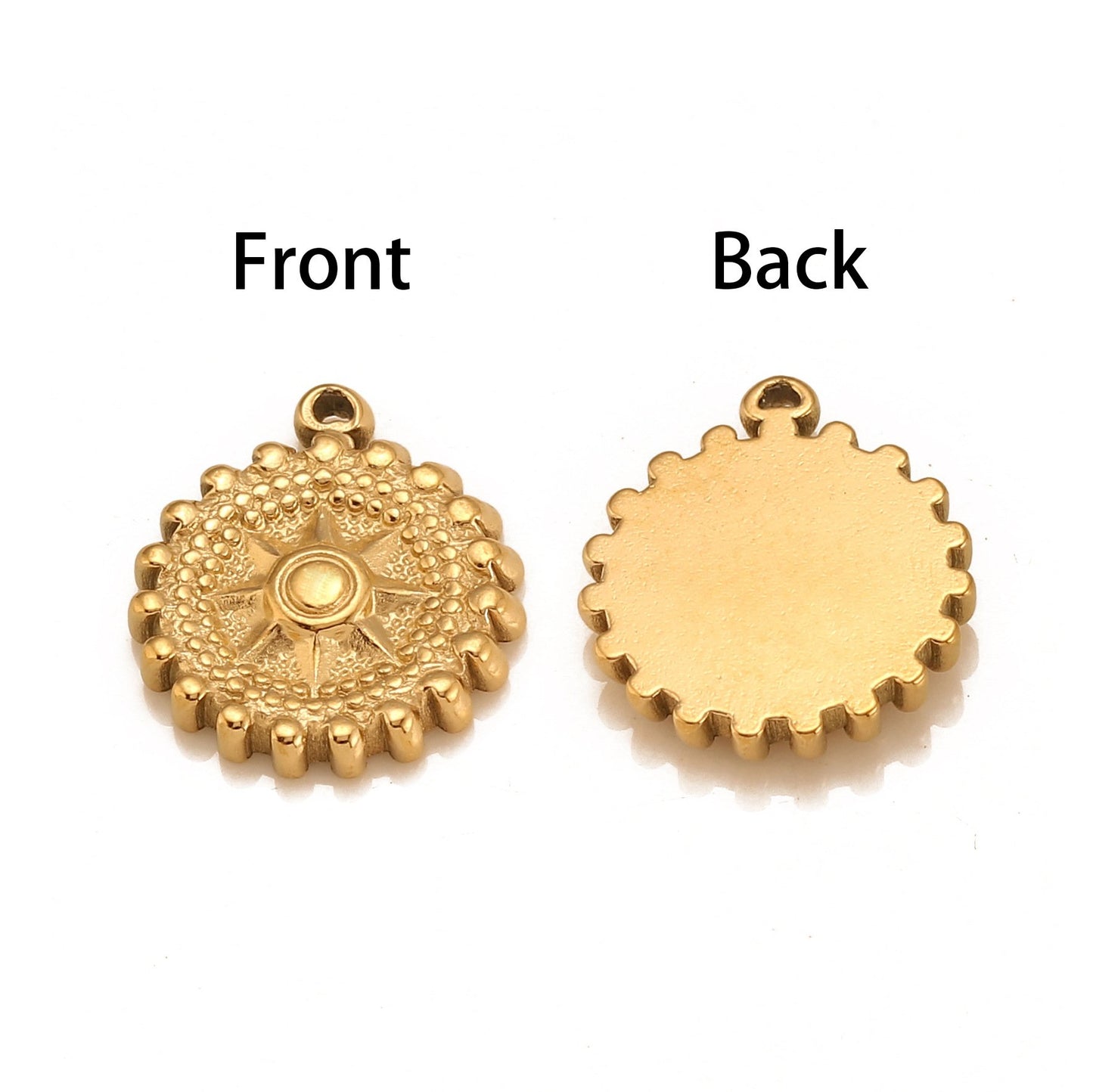 Pendentif soleil en acier inoxydable