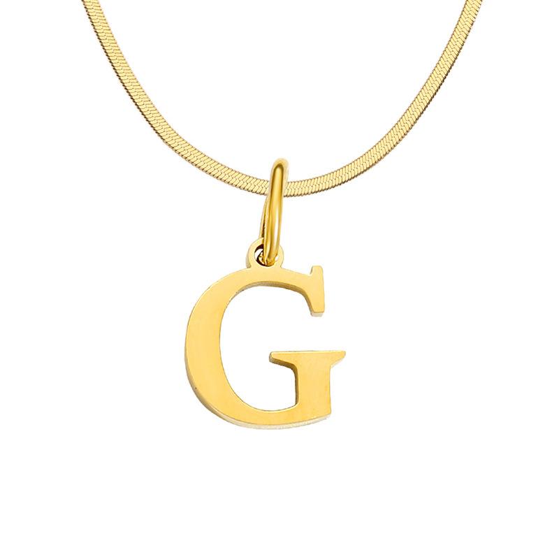 Stainless Steel Snake Chain Letter Choker