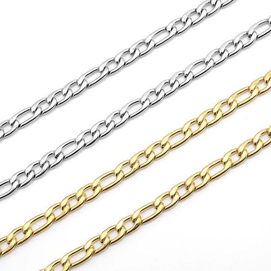 Stainless Steel Figaro Chain Necklace