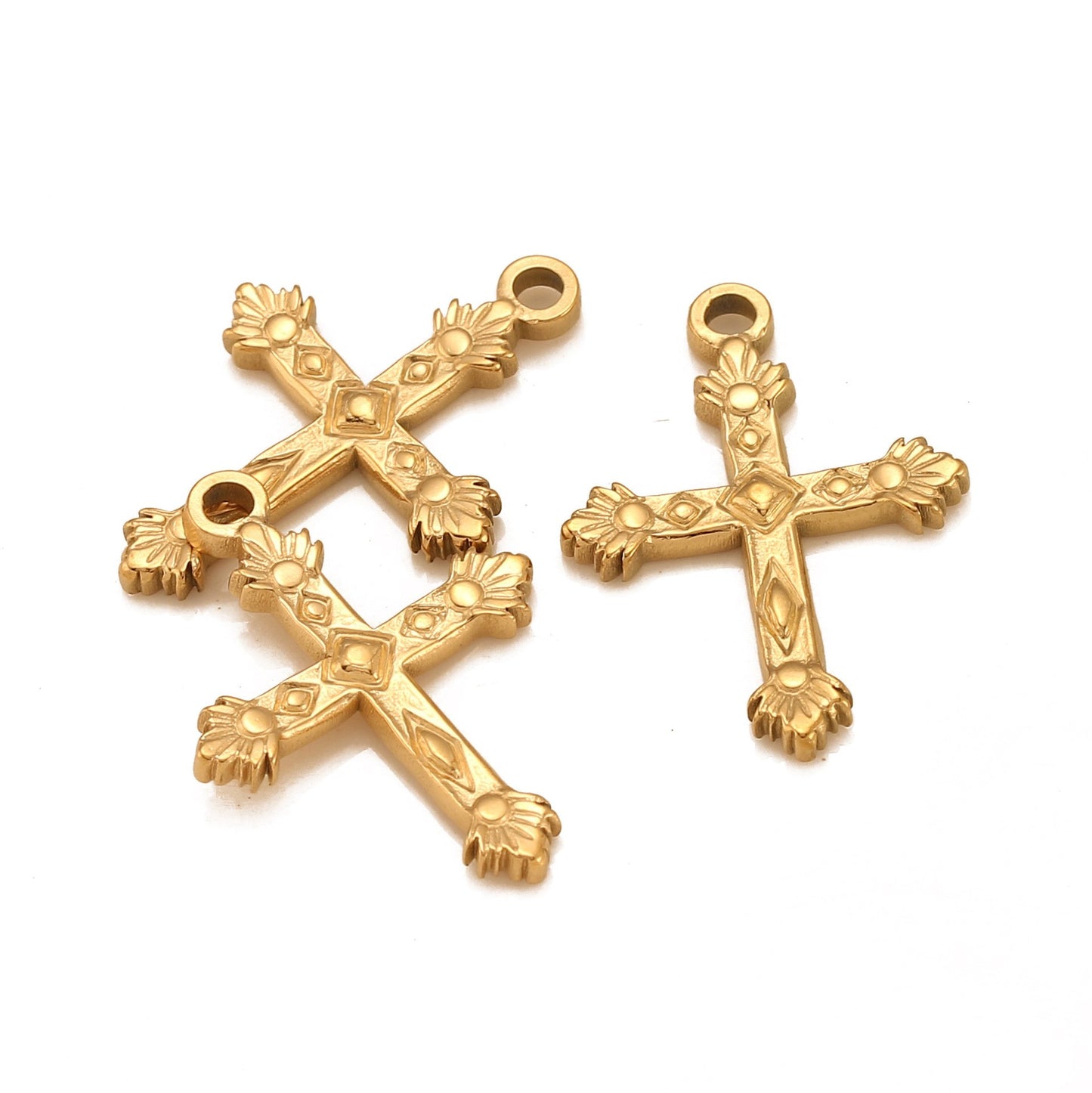 3D Creative Stainless Steel Cross Pendant