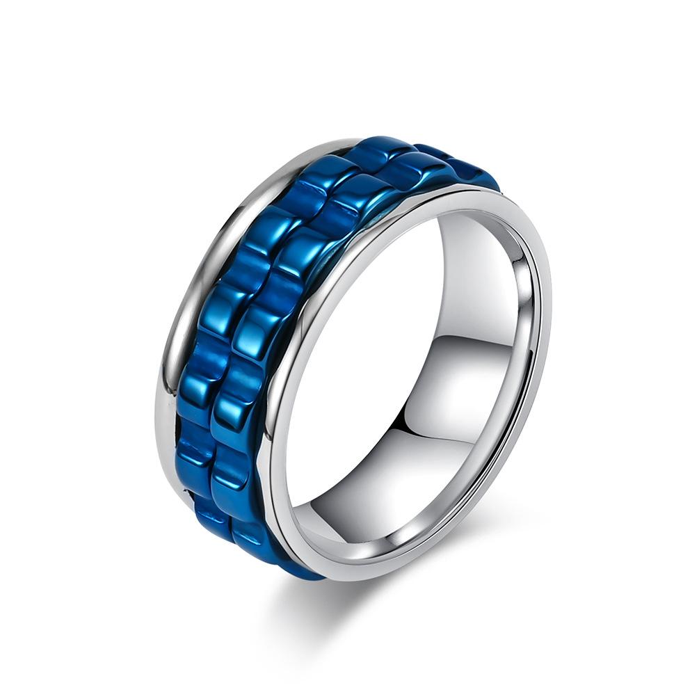 Stainless Steel Polished Gear Spinner Ring