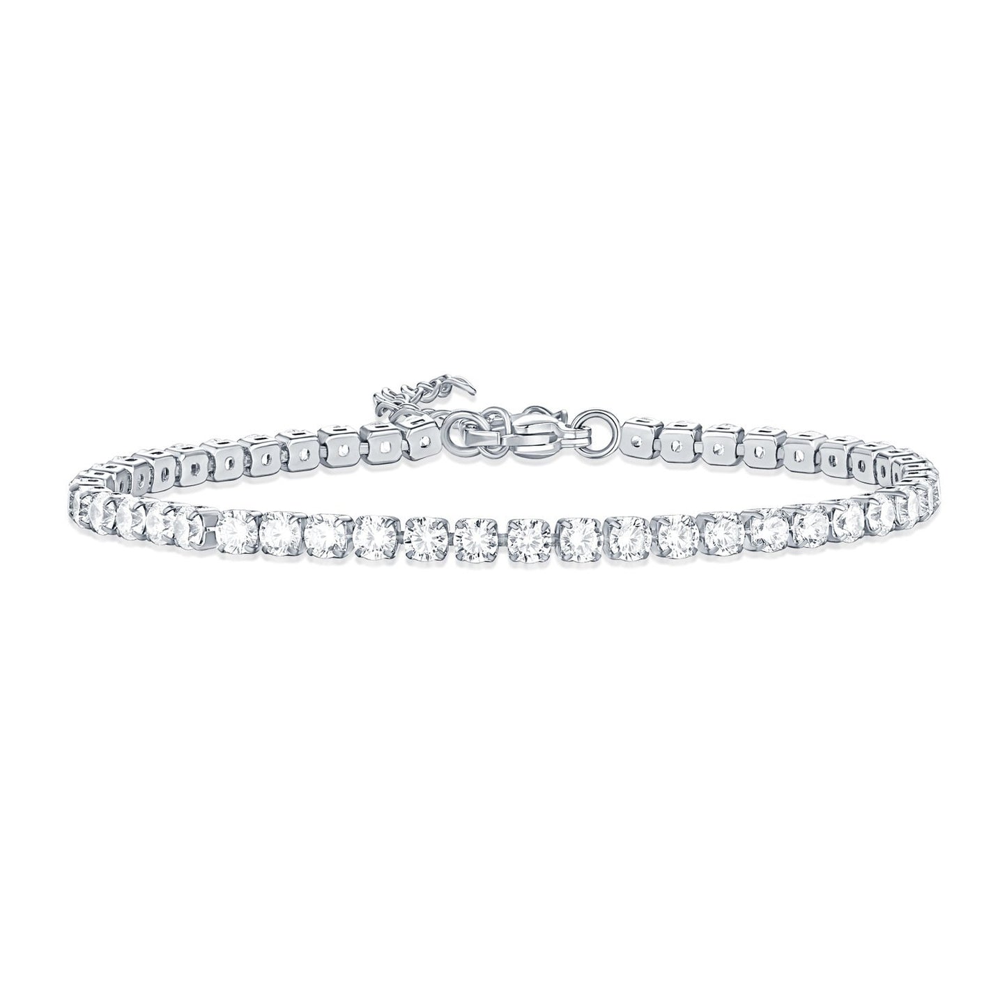 Zircon Tennis Bracelets with 5cm Extension