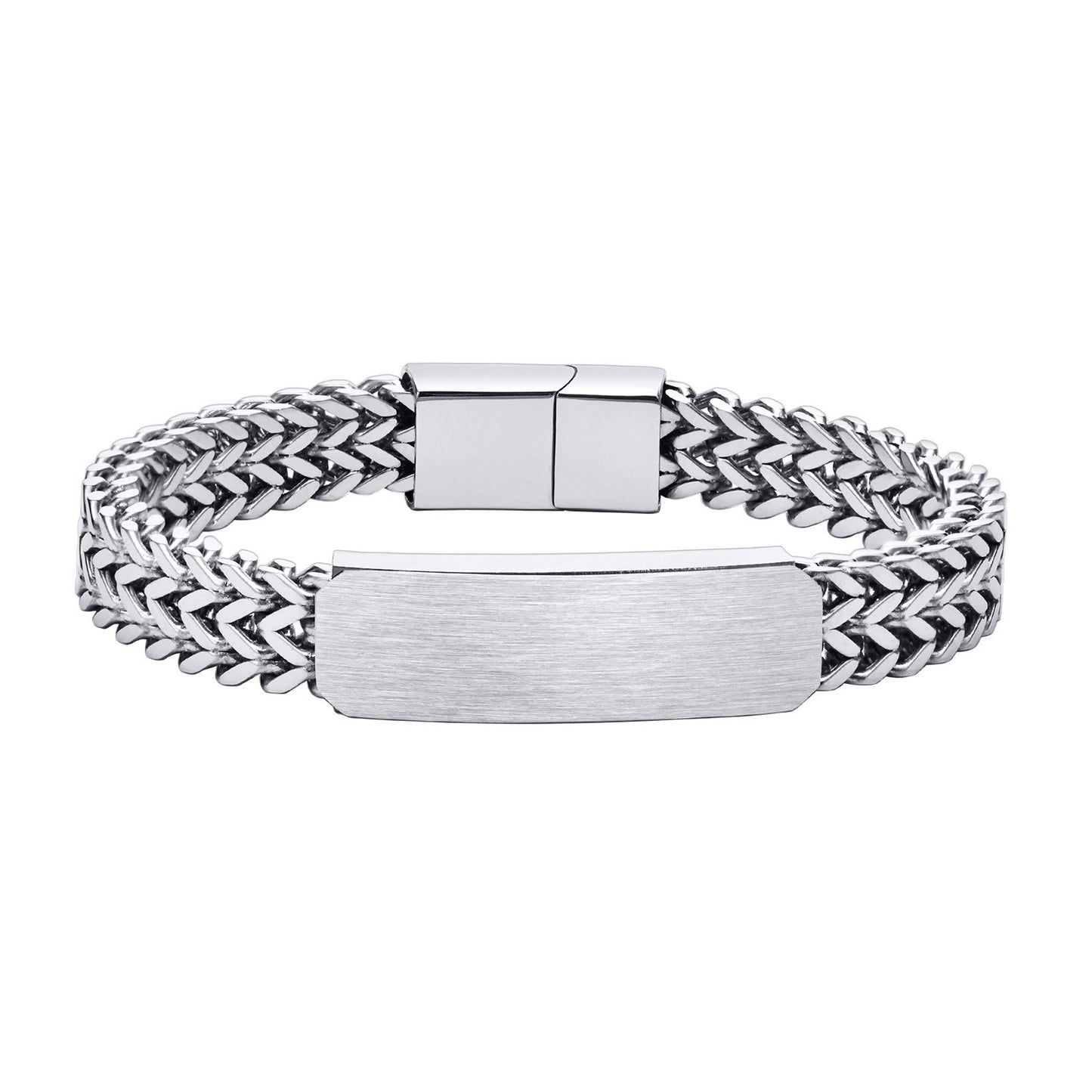 Stainless Steel Hip Hop Blank Bracelet