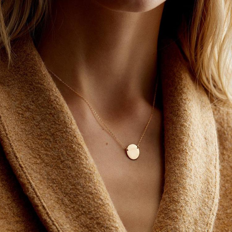 13mm Stainless Steel Plate Blank Necklace