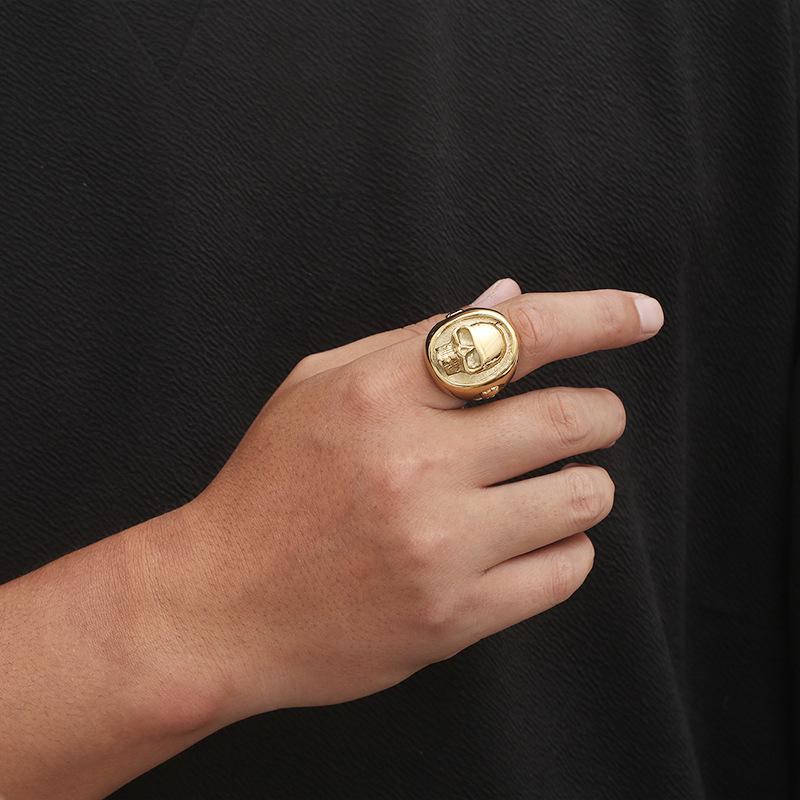 Stainless Steel Exposed Teeth Skull Ring