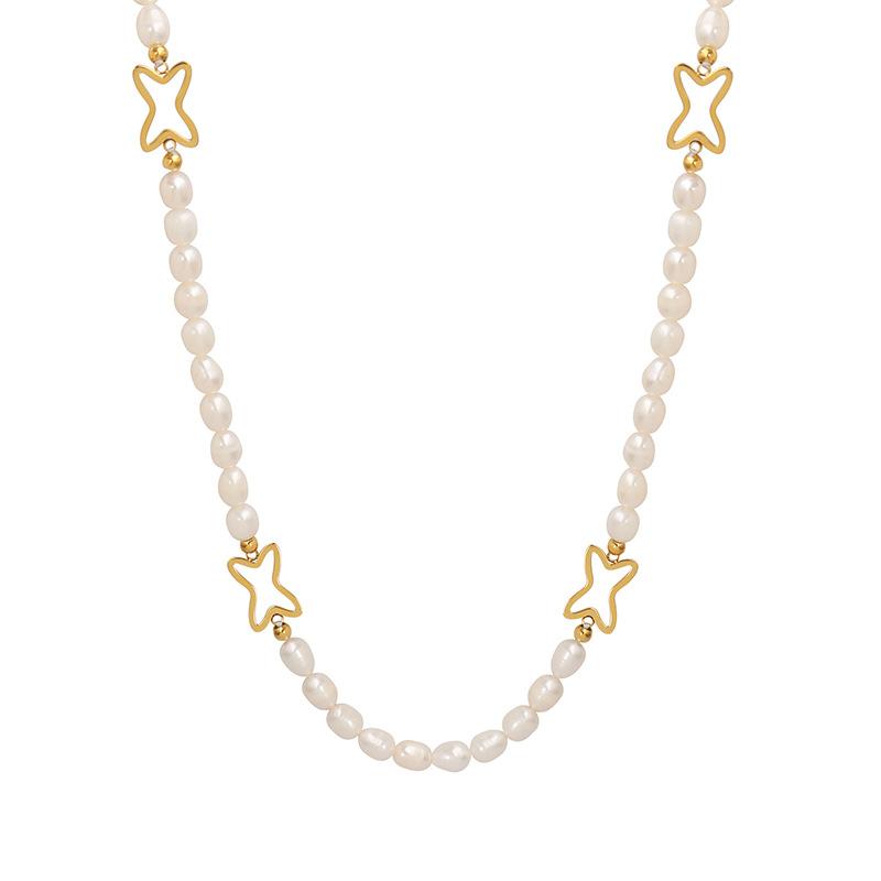 Geometric Freshwater Pearl Necklace
