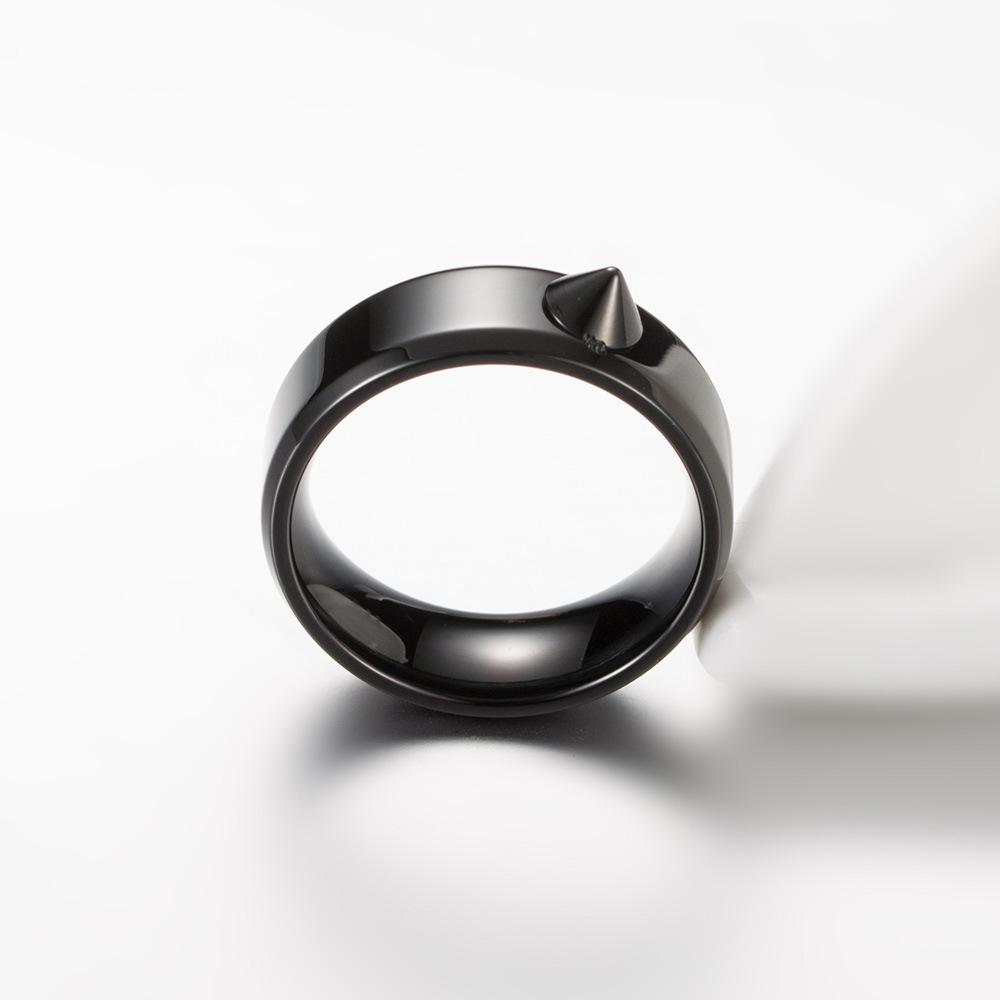 Stainless Steel Rivet Polished Blank Ring