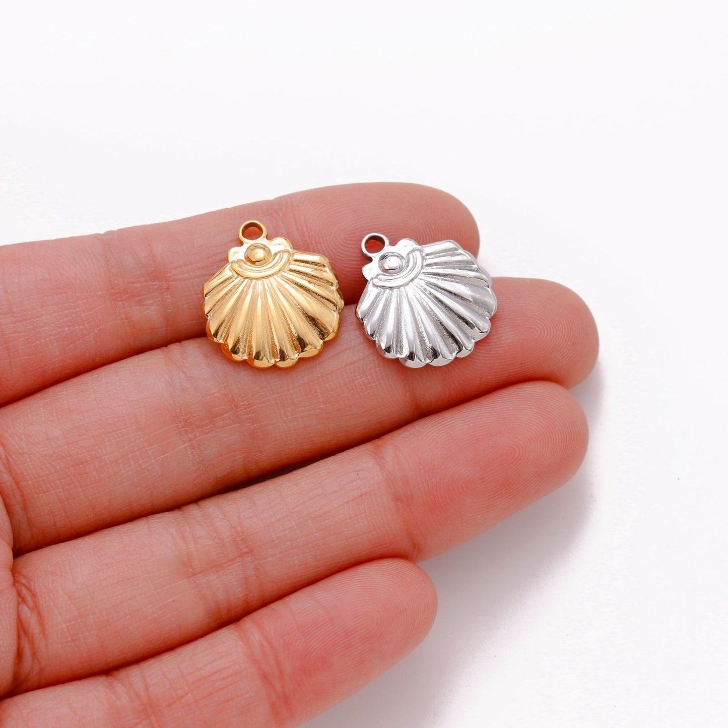 Pendentif coquillage en acier inoxydable