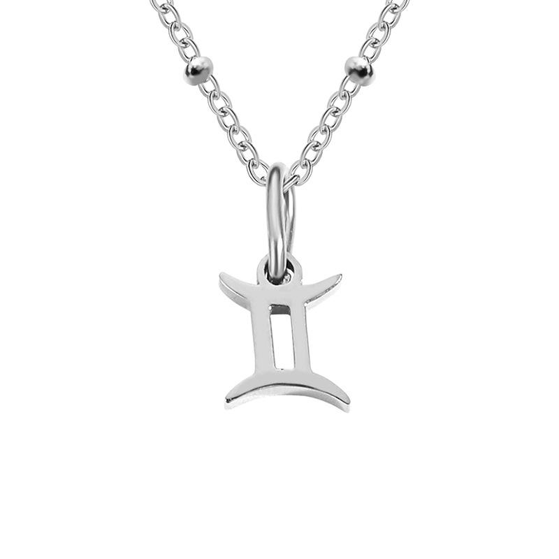 Stainless Steel Ball Chain Zodiac Necklace