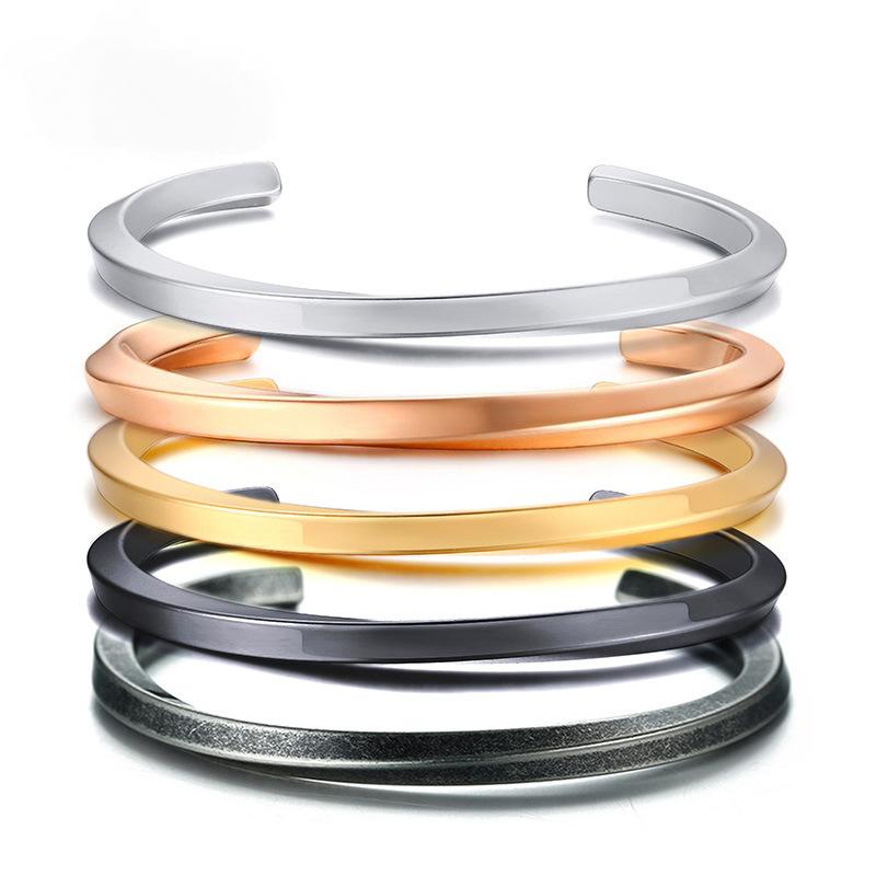 Stainless Steel Spiral Twisted Cuff Stamping Blanks Bracelet
