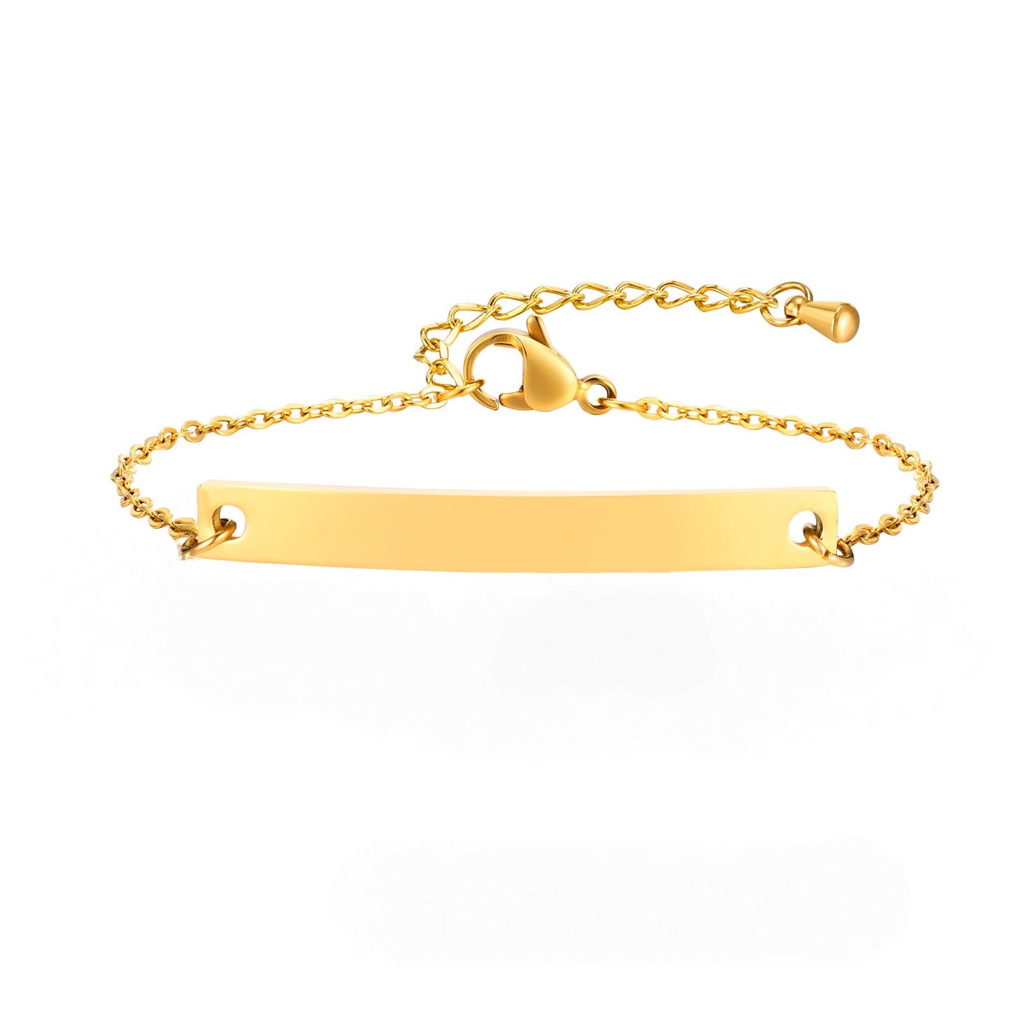 Stainless Steel Curved Bar Blank Bracelet
