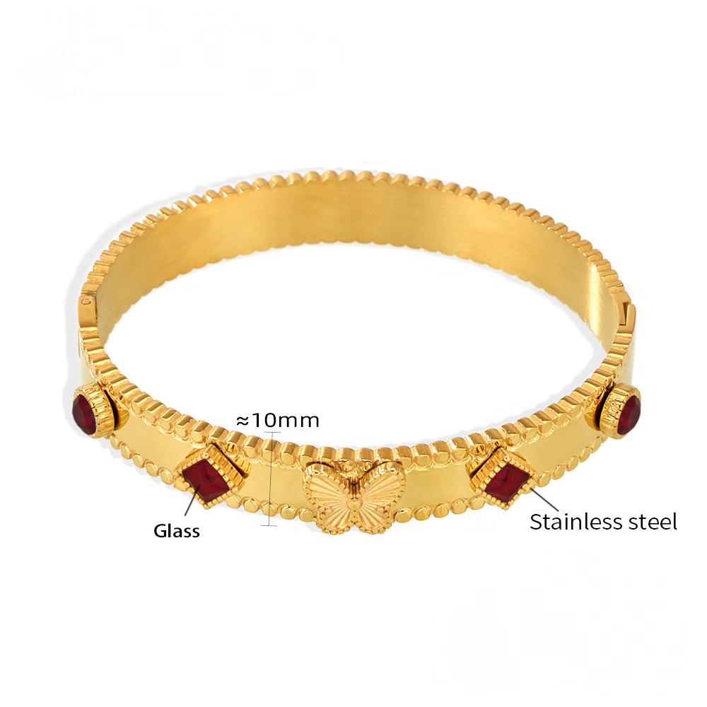 Butterfly Cubic Zirconia Bangle Bracelet