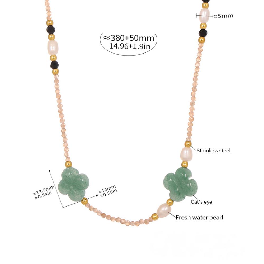 Tiger Eye Freshwater Pearl Beaded Necklace
