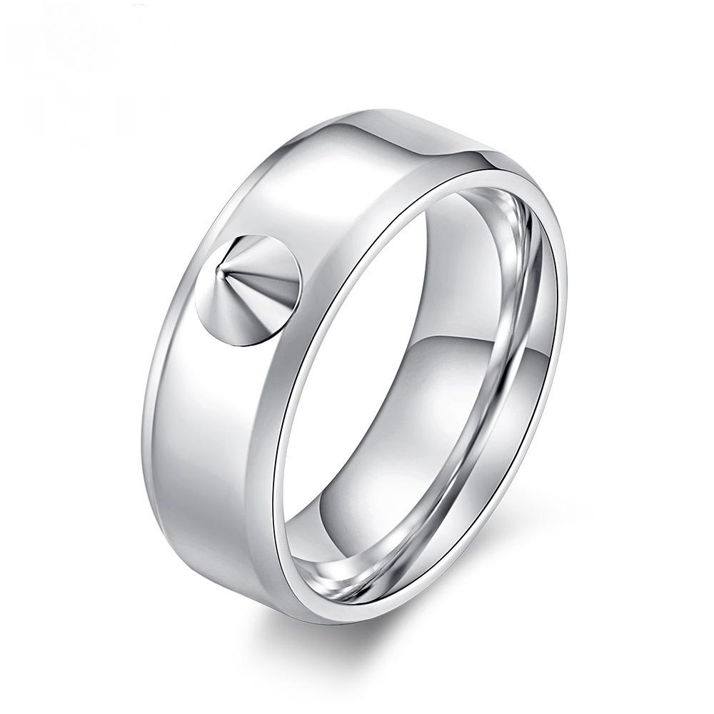 Stainless Steel Rivet Polished Blank Ring