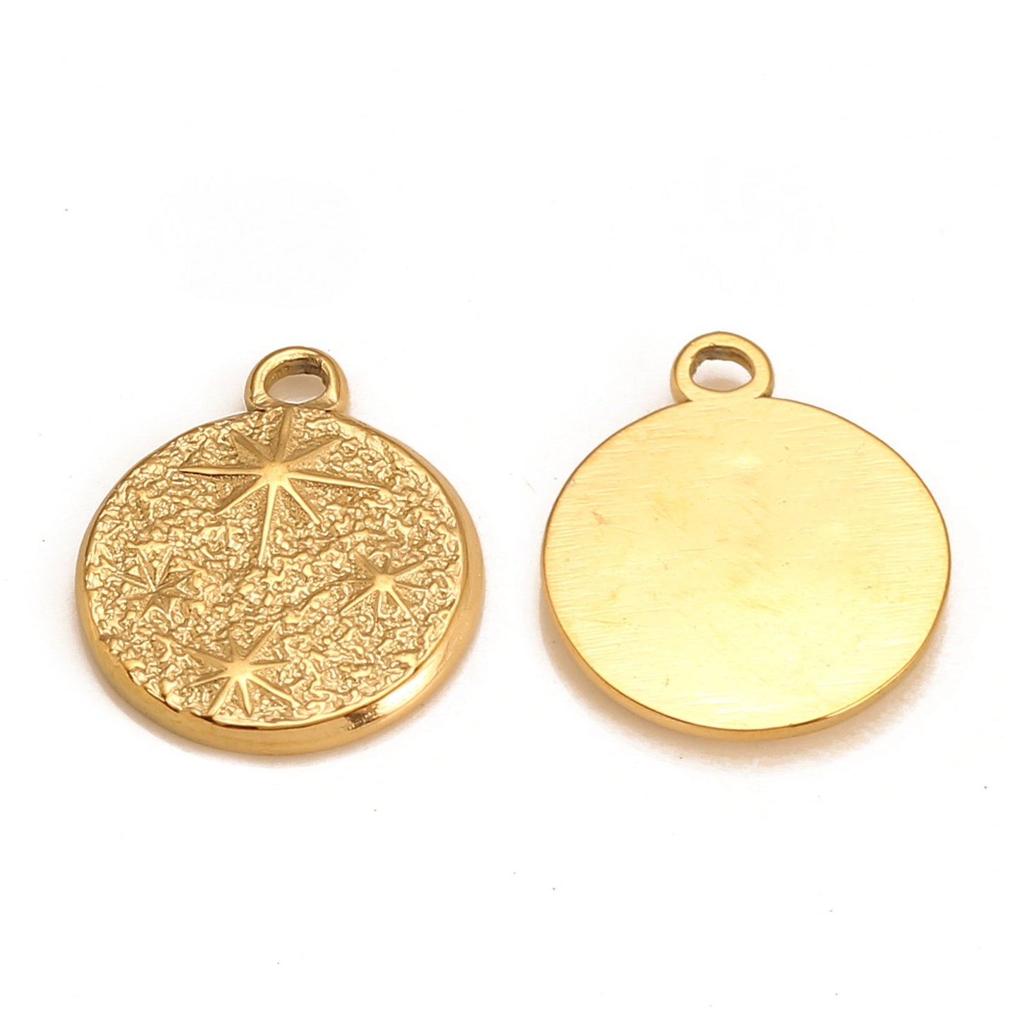 Stainless Steel Irregular Round Star Pendant
